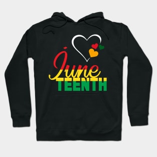 Juneteenth Flag Proud African American Valentine's Day Hoodie